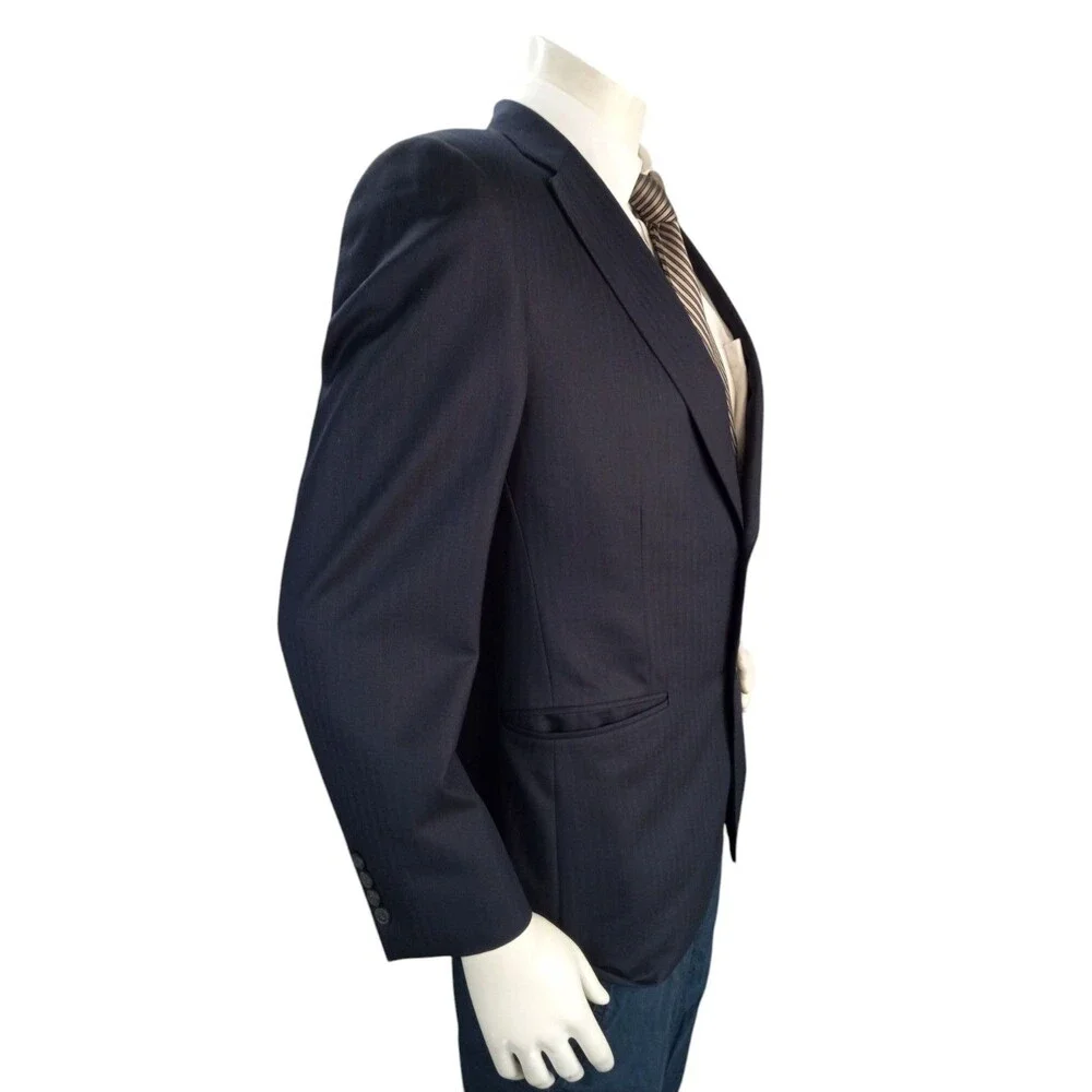 Paul Stuart Men's 39S Blazer Subtle Herringbone Wool Cashmere Blend Suit Jacket